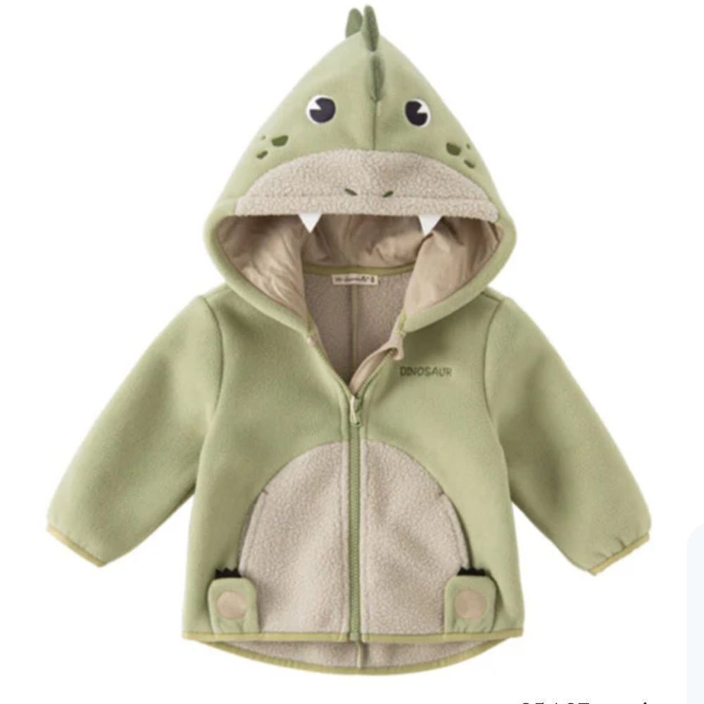 Dave & Bella Dave&Bella Girls/Boys Warm Playful Fleece Jacket 2-3T Green NWT
